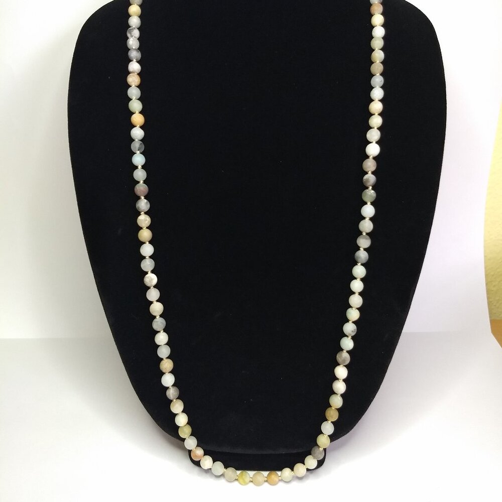 Stone Round Bead Necklace & Bracelet Lot Multicolor 2 Necklaces 3 Bracelets Boho - Picture 8 of 11